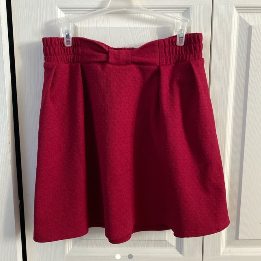 Red short skirt